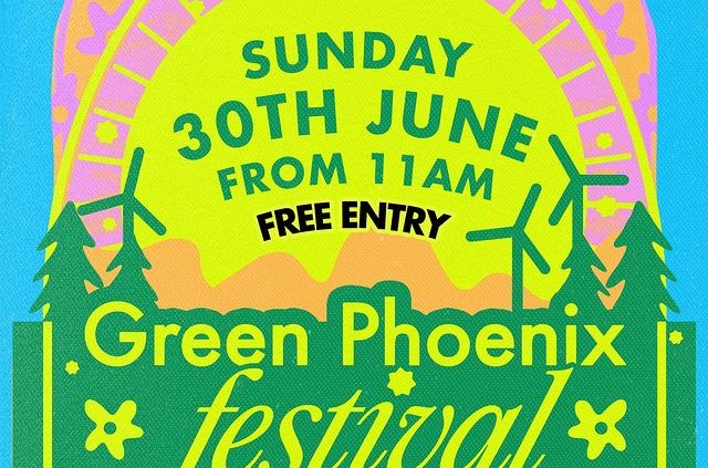 Logo for Green Phoenix Festival, Exeter.